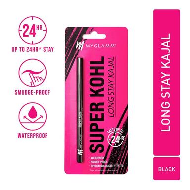 MyGlamm Super Kohl Long Stay Kajal - Black 0.3g