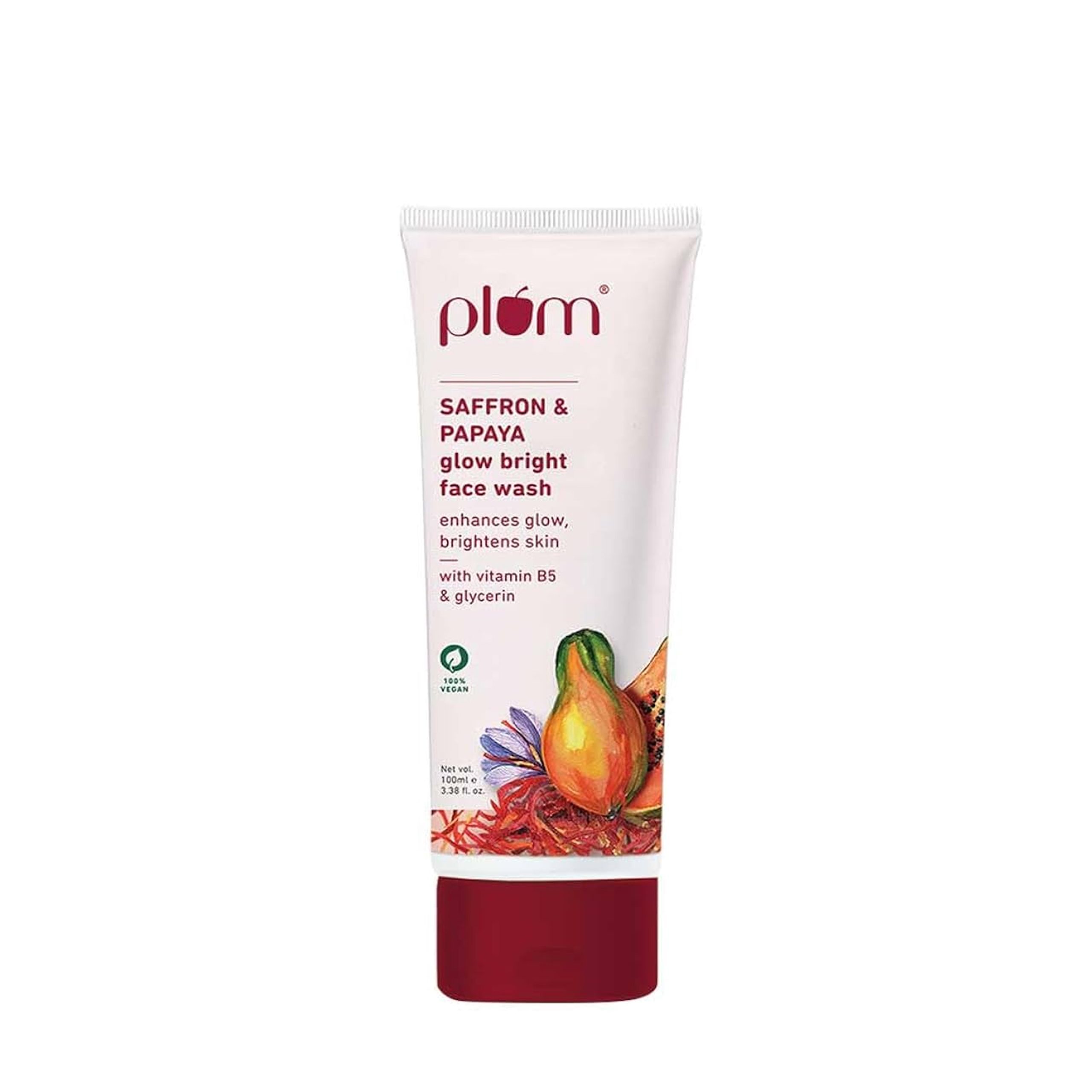 Plum Saffron & Papaya Glow Bright Facewash 100ml