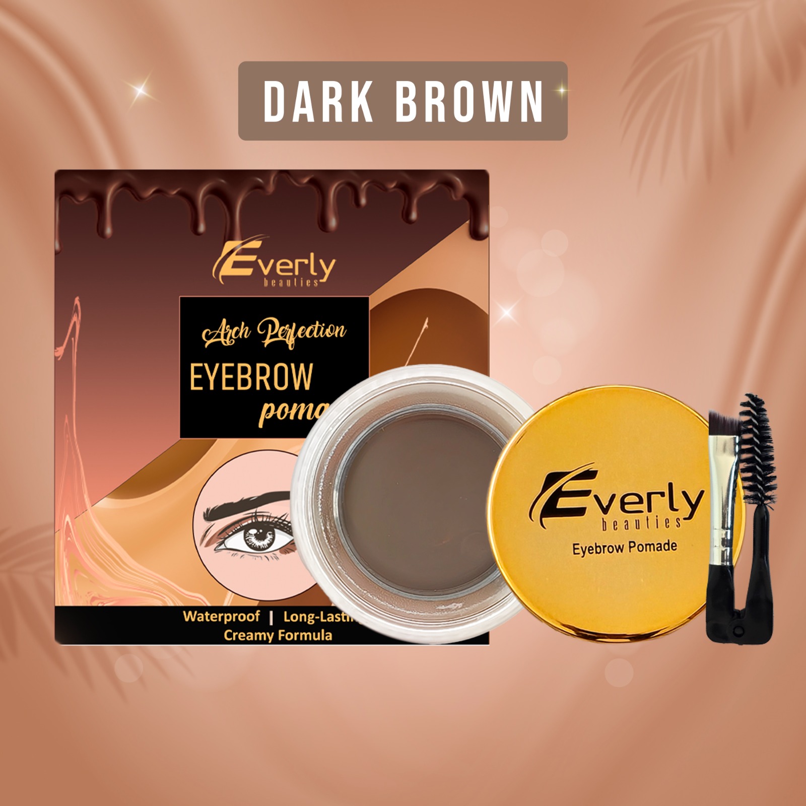 Everly Beauties Arch Perfection Eyebrow Pomade- Dark Brown (7g)