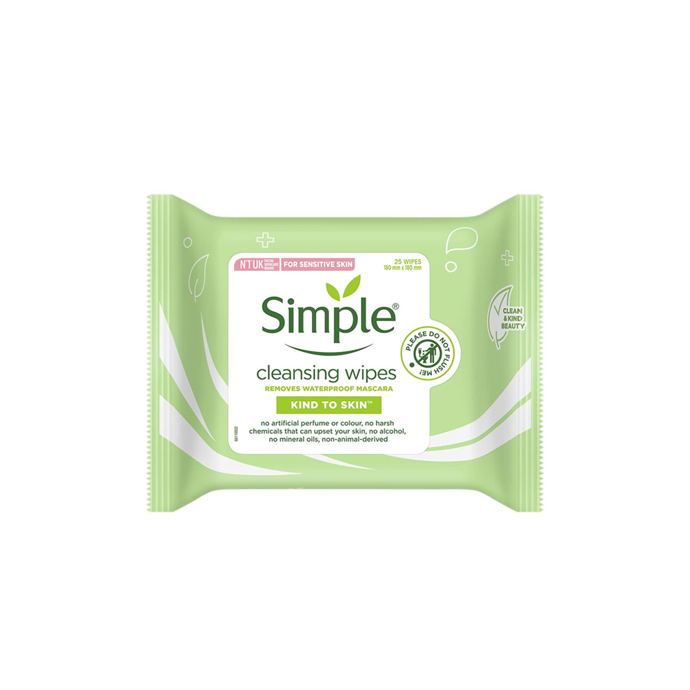 Simple Kind To Skin Cleansing Facial Wipes (25 WIPES)