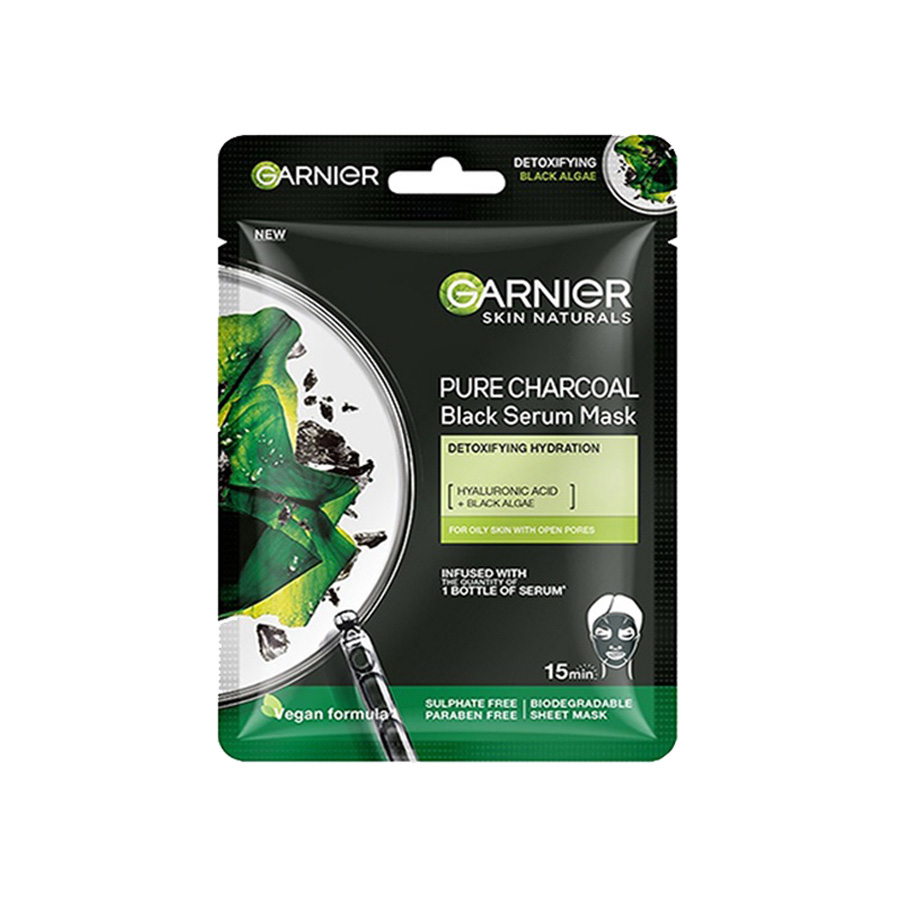 Garnier PURE CHARCOAL Black Serum Mask 28g