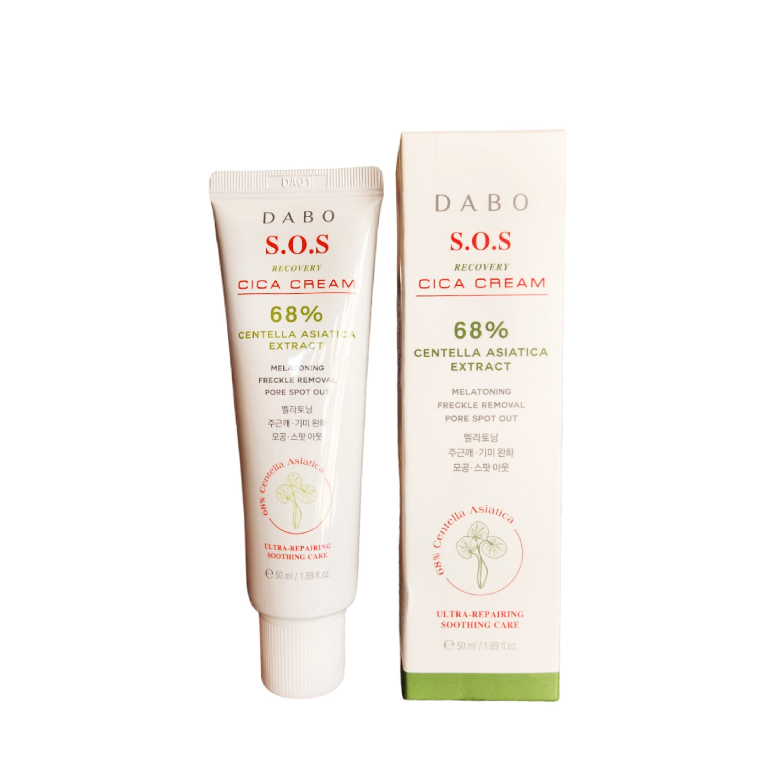 DABO S.O.S Recovery CICA Cream With Centella Asiatica Extract 68% Anti-wrinkles, whitening (50ml)