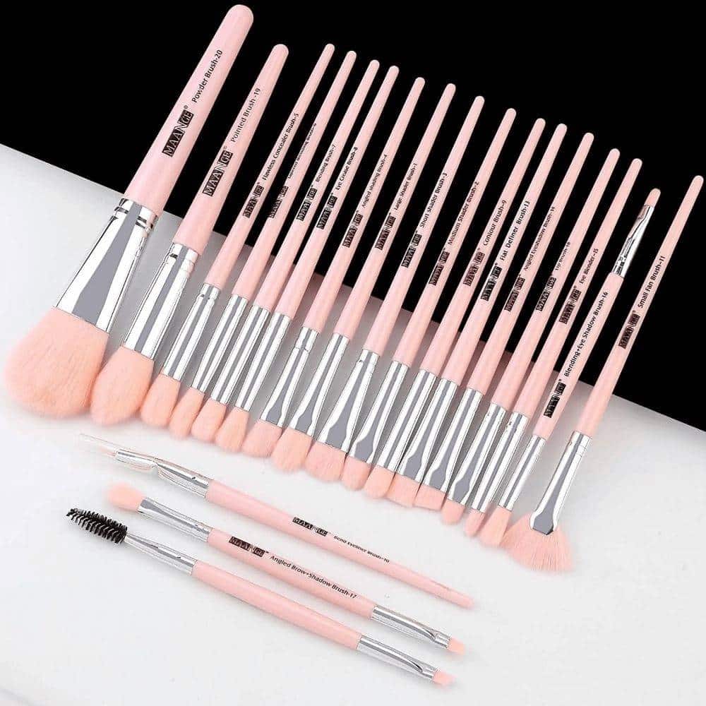 Maange 18pcs Professional Makeup Brush Set (Pink)