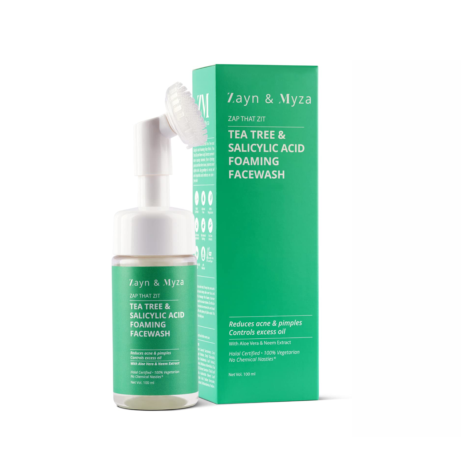 Zayn &amp; Myza Tea Tree &amp; Salicylic Acid Foaming Facewash For Women (100ml)