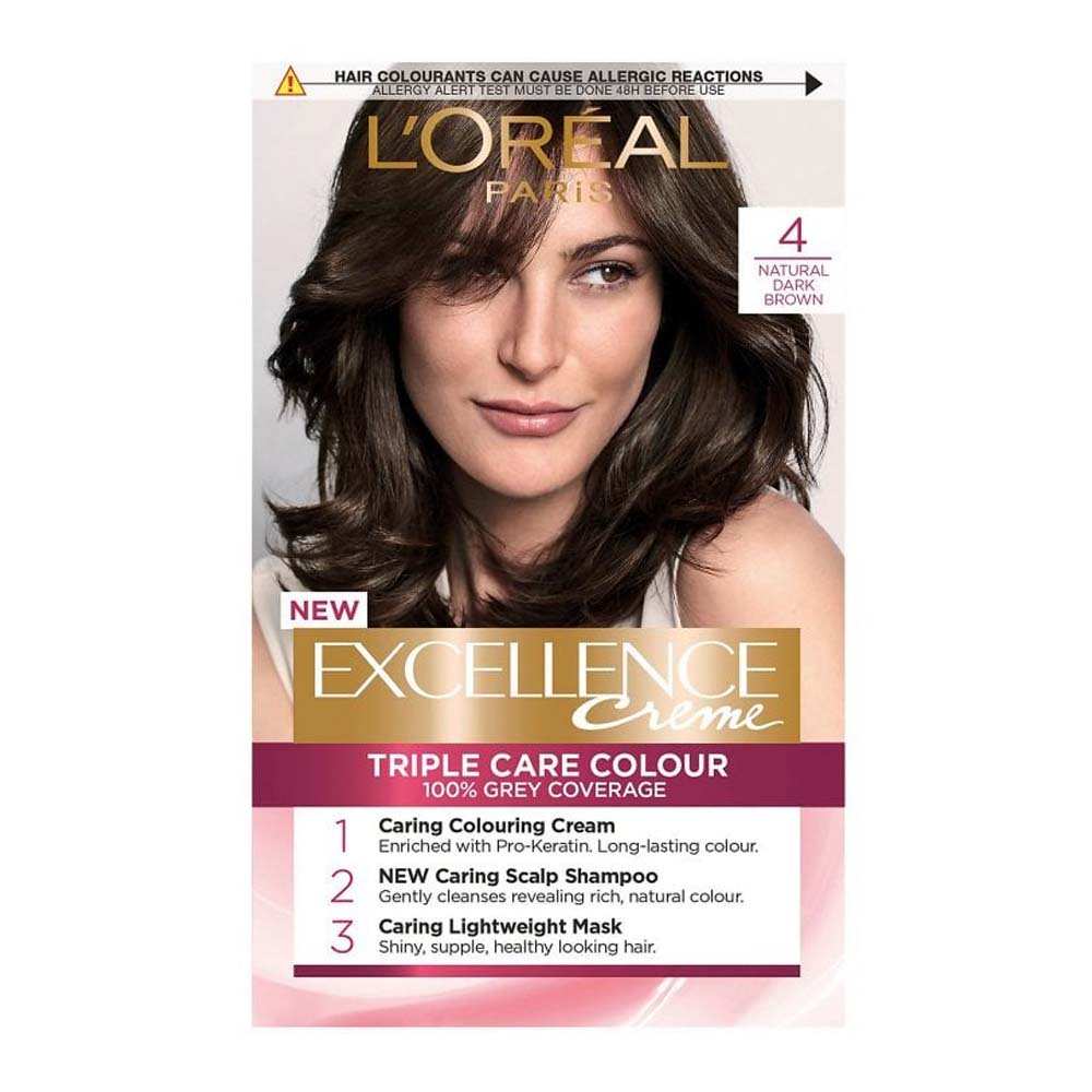 L'Oreal Excellence Creme Triple Care Colour Natural Brown 4
