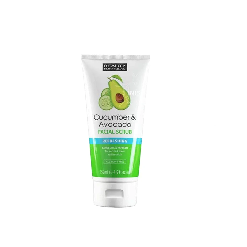 Beauty Formulas Cucumber &amp; Avocado Refreshing Facial Scrub 150ml