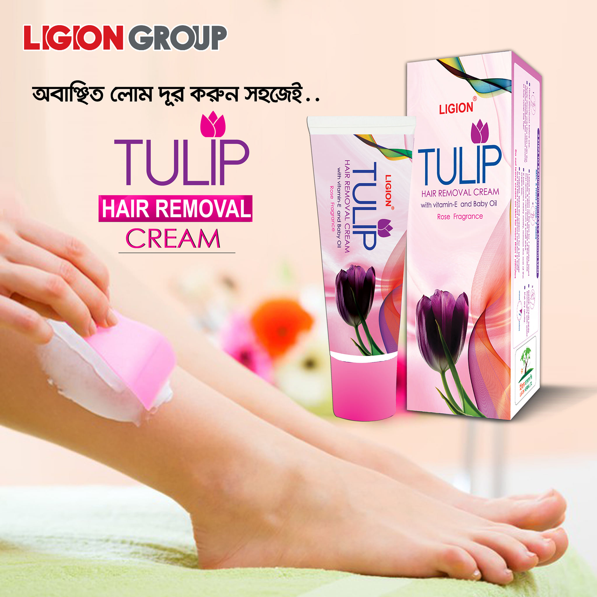 Ligion Tulip Hair Removal Cream For Unwanted Hair 30gm