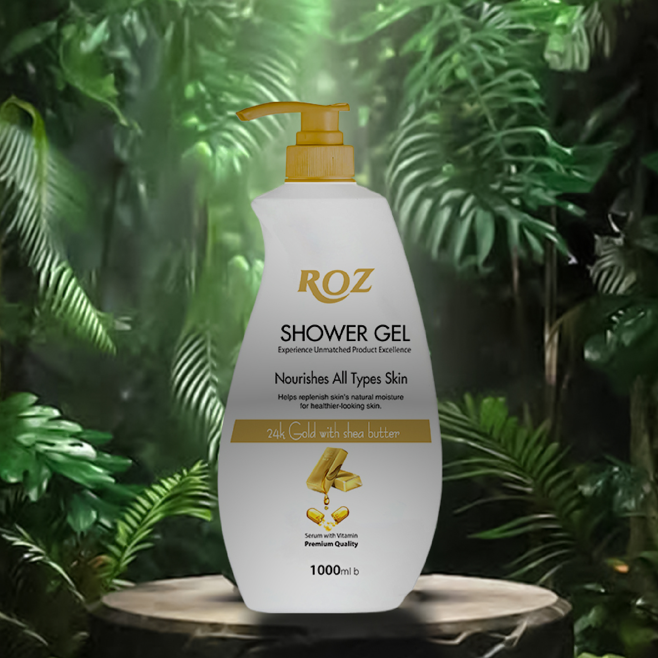 Roz 24K Gold With Shea Butter 1000ml
